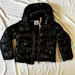 MONCLER ALMANDINE GIUBBOTTO BLACK PUFFER DOWN JACKET